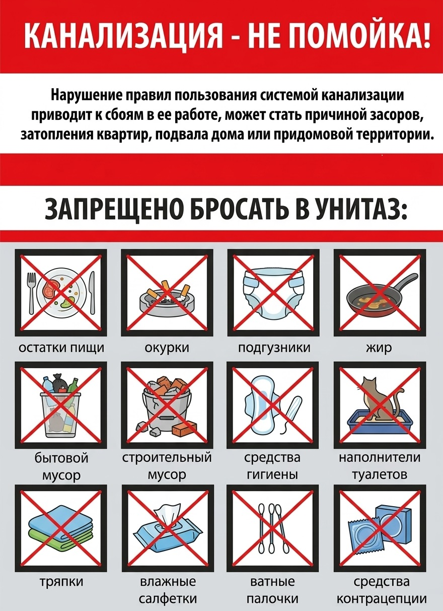 Памятка жильца многоквартирного дома: правила проживания, экономия ресурсов и культура пользования канализацией